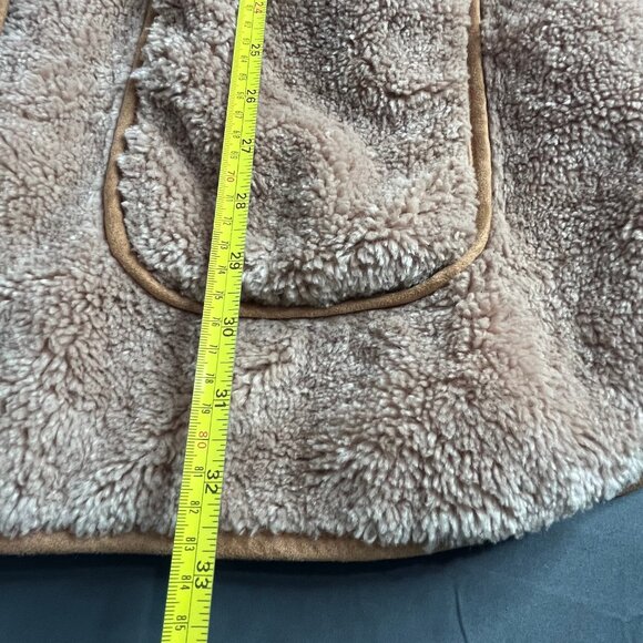 Anthropologie Sherpa Teddy Coat XL Long Coatigan Cozy Boho Amina - Picture 7 of 10
